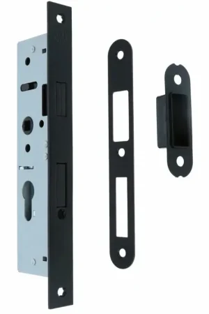 Magneet smal cilinderslot PC55 Met zwarte Rechte voorplaat Meest Verkocht