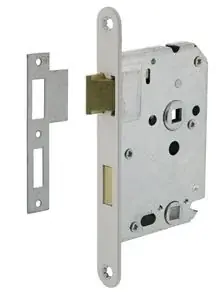 Laatste Kans Intersteel badkamer/toilet slot 63/8mm met witte voorplaat 20×175 mm