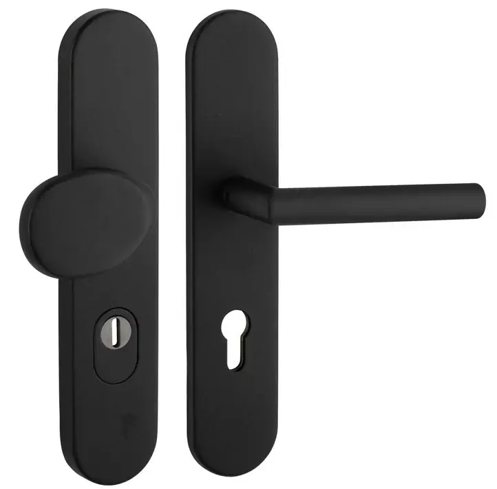 SKG3 PC92 knop/kruk T op ovaal schild TOP + kerntrekbeveiliging zwart Gecertificeerd