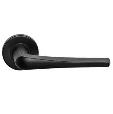 Deurklink Basis Wig op rozet rvs/zwart Aanbieding