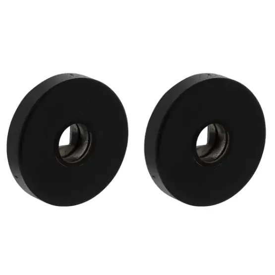 Finale Uitverkoop Intersteel rozetten massief ø53x10mm verdekt met nokken en veer, geheel rvs, mat zwart