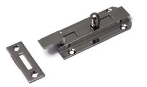 DX Profielschuif met bocht vernikkeld 80 x 35 mm Superprijs