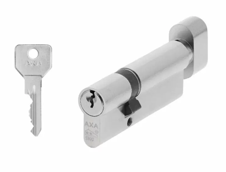 Tijdelijk Beschikbaar AXA knop veiligheidscilinder Security K55/30 SKG2