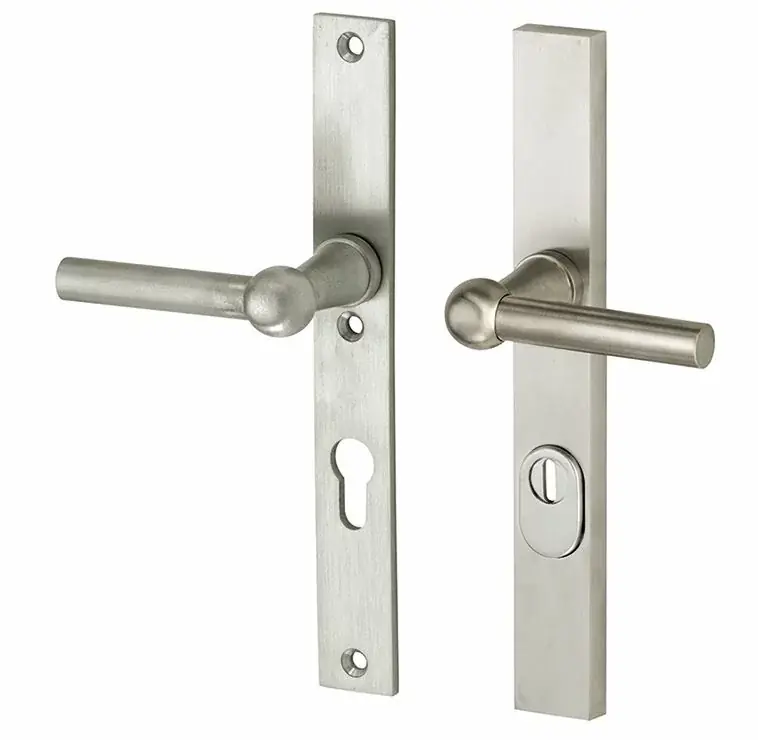 Uitverkoop SKG3 PC72 kruk/kruk op smalschild Chemin de fer links + kerntrekbeveiliging mat nikkel/mat nikkel PVD