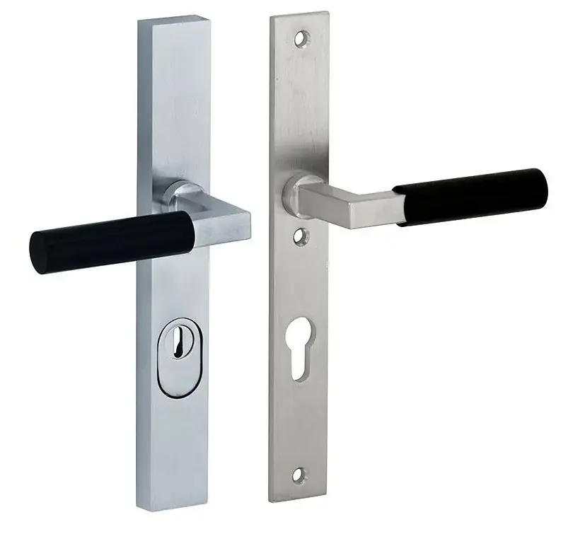 SKG3 PC55 kruk/kruk op smalschild Bauhaus ebben rechts + kerntrekbeveiliging mat nikkel/mat nikkel PVD Snelle Levering