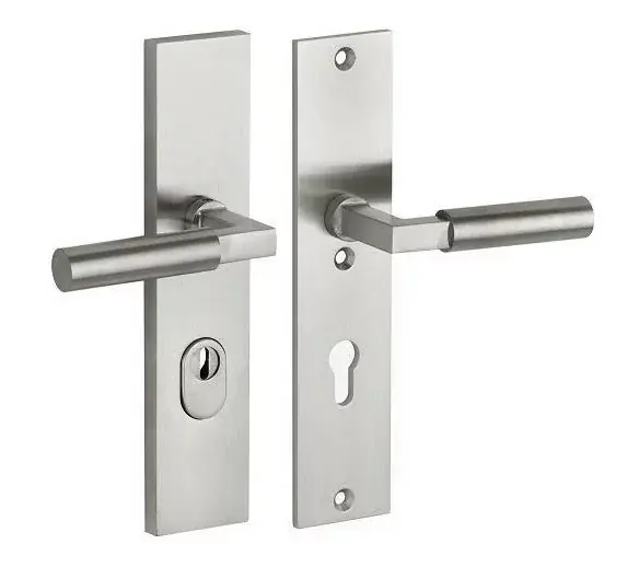 Gereduceerde Prijs SKG3 PC72 kruk/kruk op schild Bauhaus rechts + kerntrekbeveiliging mat nikkel/mat nikkel PVD
