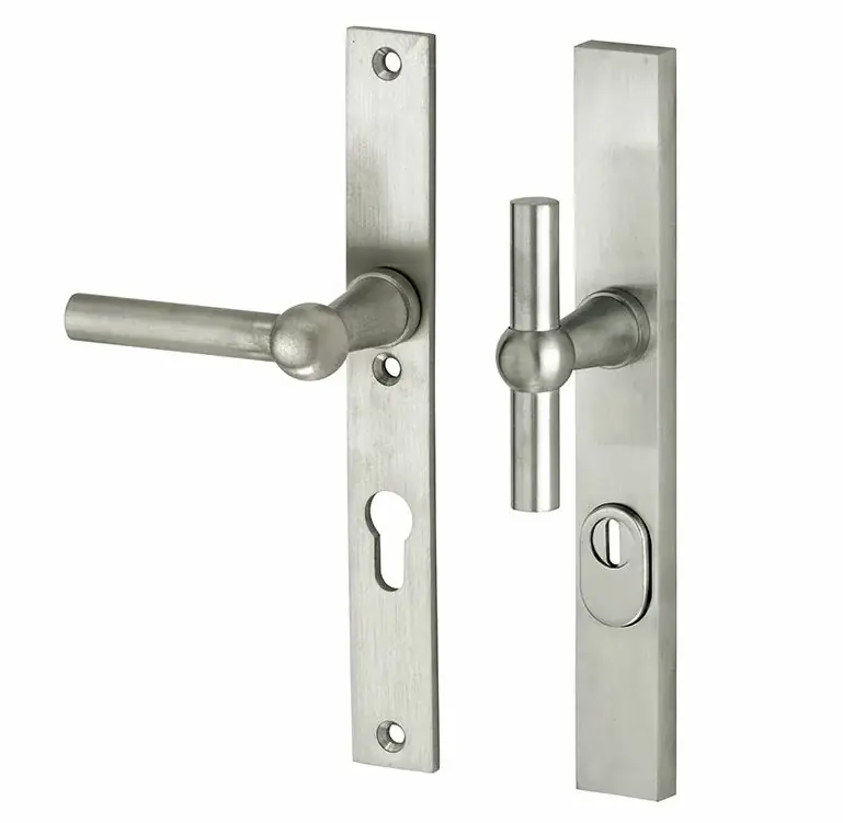 SKG3 PC72 knop/kruk op smalschild Chemin de fer links + kerntrekbeveiliging mat nikkel/mat nikkel PVD Superprijs