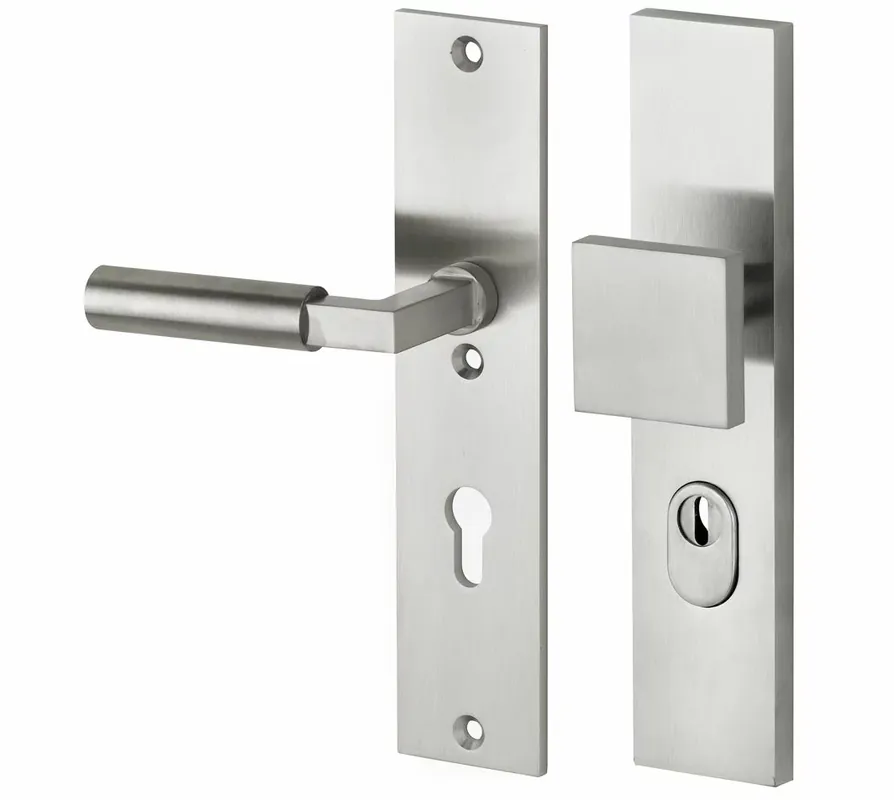 Shop Nu SKG3 PC92 knop/kruk op schild Bauhaus links + kerntrekbeveiliging mat nikkel/mat nikkel PVD