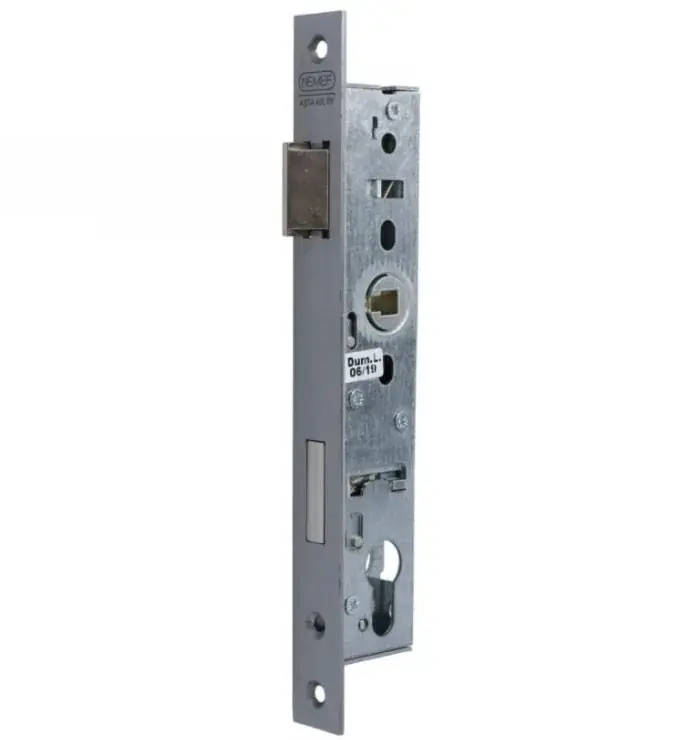 Nemef smaldeurslot 9601/07-25mm PC92mm met rechthoekige rvs voorplaat Fabrieksprijs