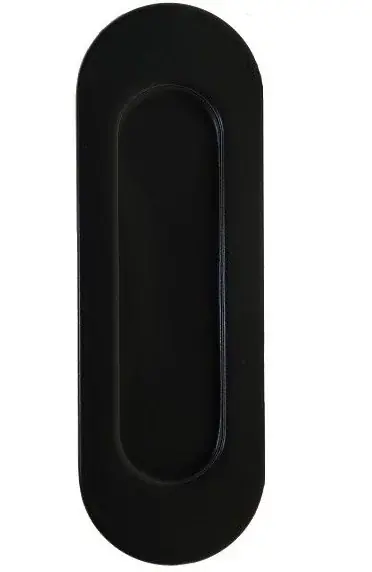 Intersteel schuifdeurkom ovaal 120x40mm blind mat zwart Goedkoop