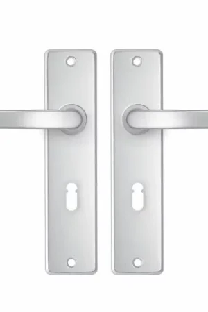 AXA basic schild SL56 met deurklink blok aluminium F1 Uitverkoop