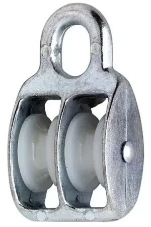 Premium DX Katrol nylon wiel duplex 9×40 mm verzinkt