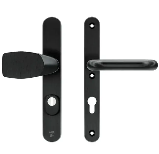 AXA Oval Plus smal veiligheidsbeslag PC72 SKG3 met kerntrekbeveiliging Wing-knop/kruk zwart Nieuw