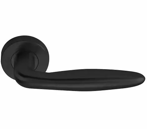 Dagaanbieding Deurklink BASICS LBXVIIIH op ronde rozet PVD gunmetal