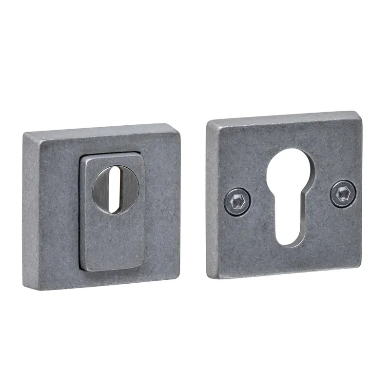 Intersteel SKG3 veiligheidsrozetten vierkant 54x54x12mm met kerntrekbeveiliging rvs getrommeld Direct Beschikbaar
