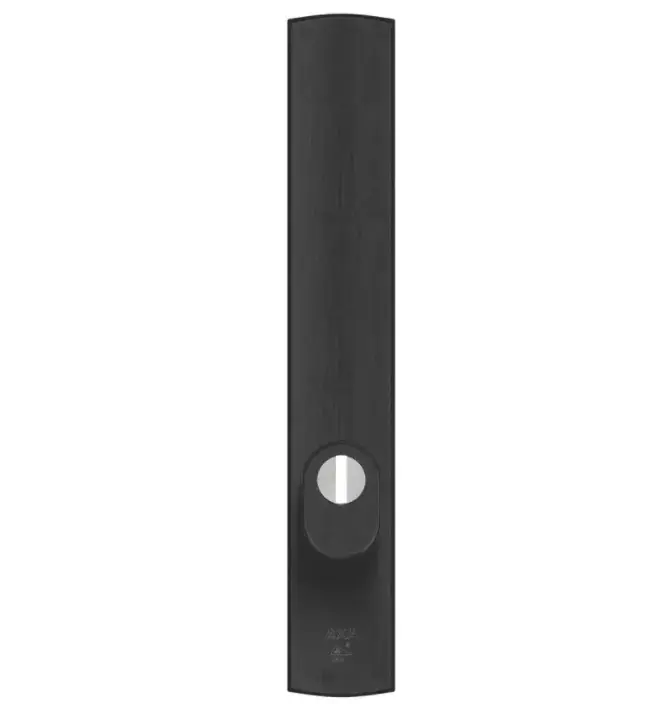 AXA veiligheidsschild Curve Plus smal buiten blind-PC72 met kerntrekbeveiliging aluminium zwart Flitsaanbieding