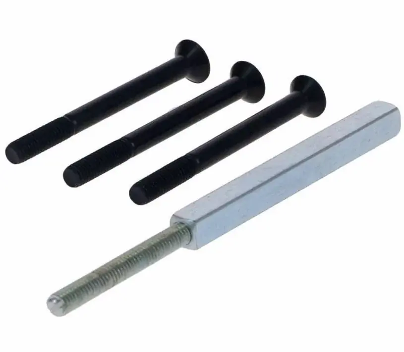 S2 montageset voor veiligheidsbeslag knop/kruk zwart deurdikte 53-58 mm Express Levering