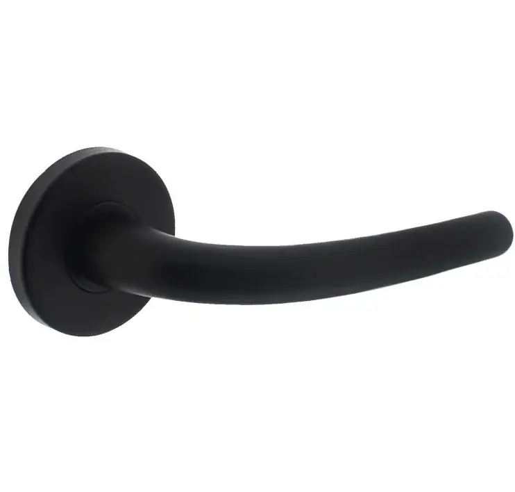 Favoriet Intersteel deurklink Elena met rozet ø49x7mm verdekt mat zwart