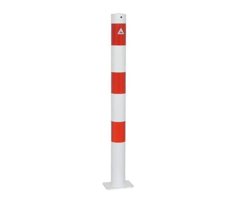 Parkeerpaal rond 76 mm, met voetplaat Uitverkoop