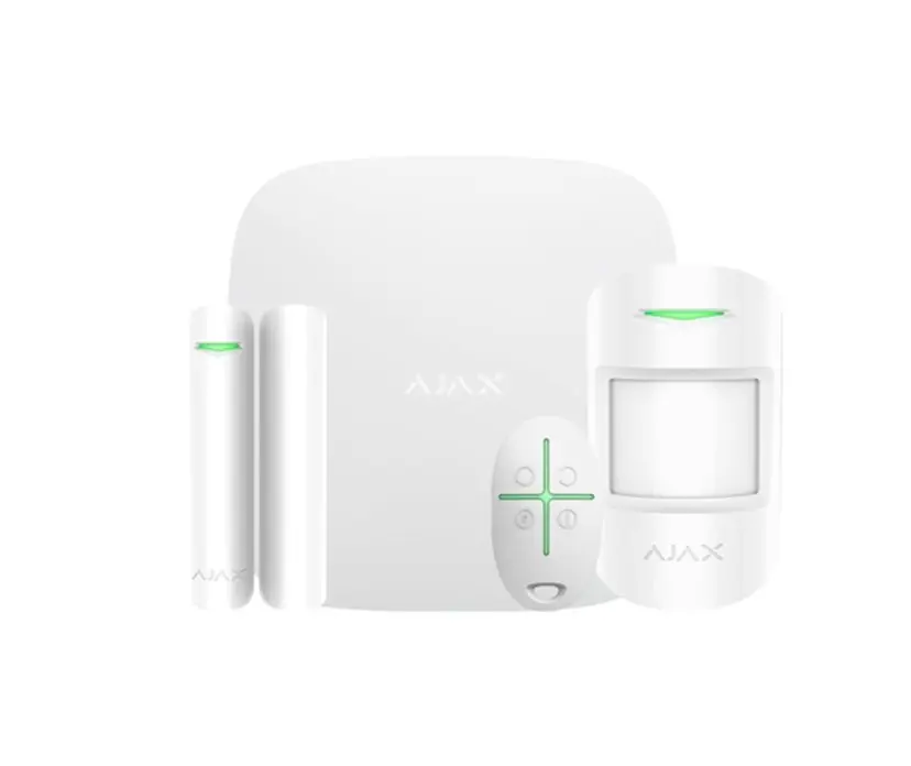 Speciale Aanbieding AJAX Hubkit, wit, GSM/LAN hub, PIR, deurcontact, afstandsbediening