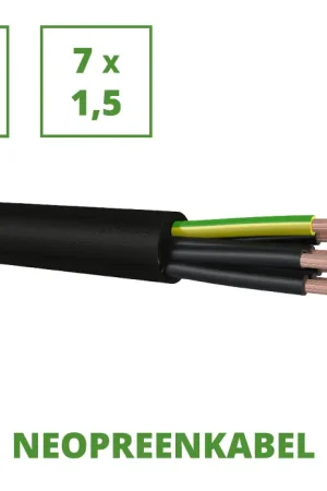 Direct Verzonden Neopreen 15 mtr. flexibele aansluitkabel 7x1,5 mm²