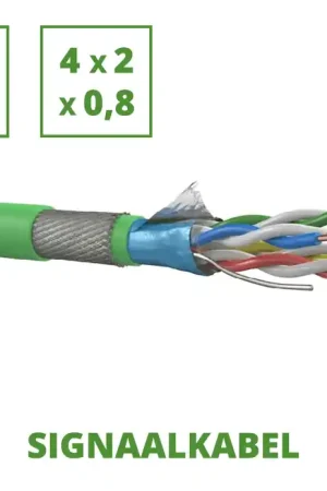 Signaalkabel 100 mtr. gewapend groen 4x2x0,8 mm² Must-Have