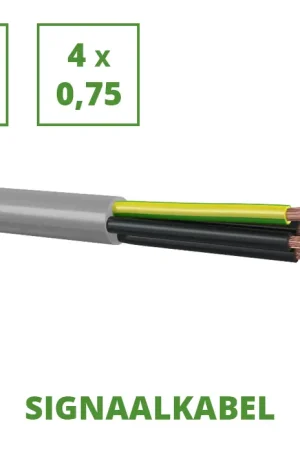 Signaalkabel 100 mtr. met flexibele kern 4x0,75 mm² Betaalbaar