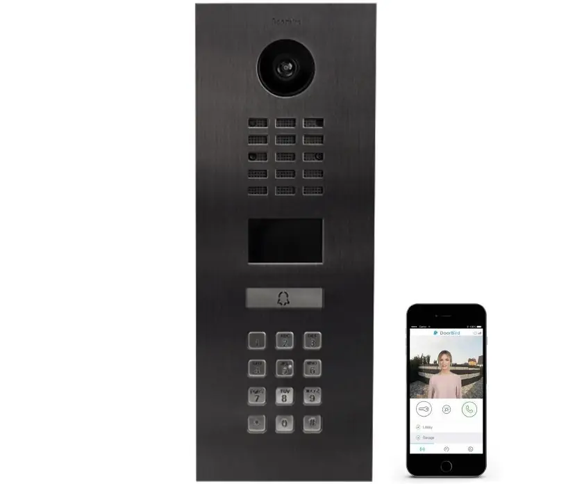 Direct Beschikbaar DoorBird IP videofoonset D2101KV RVS TITANIUM-FINISH , 1 drukknop, codepaneel