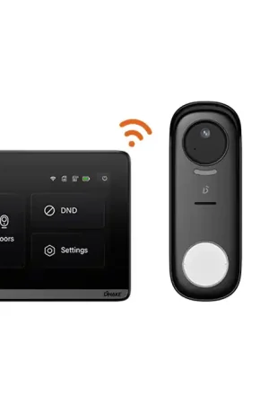 Draadloze video intercomset DK360W DNAKE zwart, 1 knop met binnenpost Bestel Nu