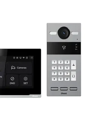 Korting Video intercomset IPK06W DNAKE grijs, 1 knop, codepaneel met binnenpost