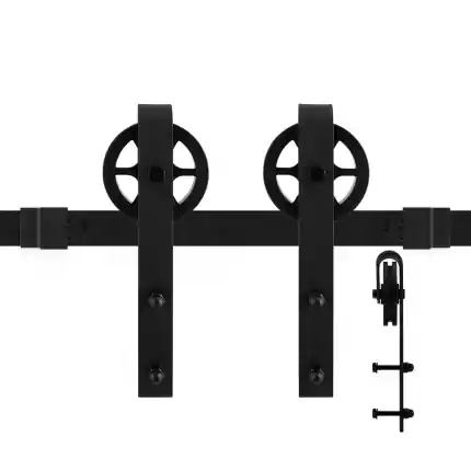 Nu Kopen schuifdeursysteem Teho zwart 300 cm (2 x 150 cm schuifdeurrail)