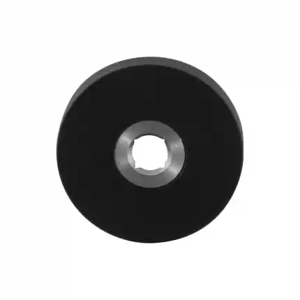 Premium Rozet 50x6mm zwart linksdraaiend