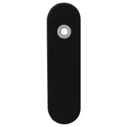 Kortschild blind afgerond zwart Op = Op