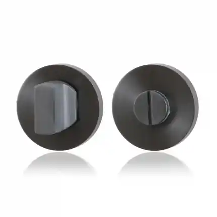Superprijs Toiletgarnituur 50x8mm stift 8mm PVD antraciet grote knop rond
