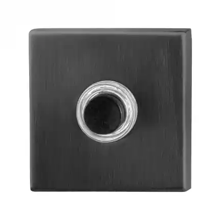 50x50x8 mm PVD antraciet Deurbel vierkant met zwarte button Finale Uitverkoop