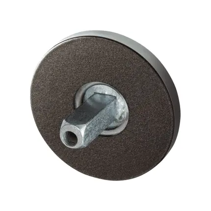 GPF1105.A1.0400 rozet 50x6mm Dark blend met vastgelaste knopvastzetter Op = Op