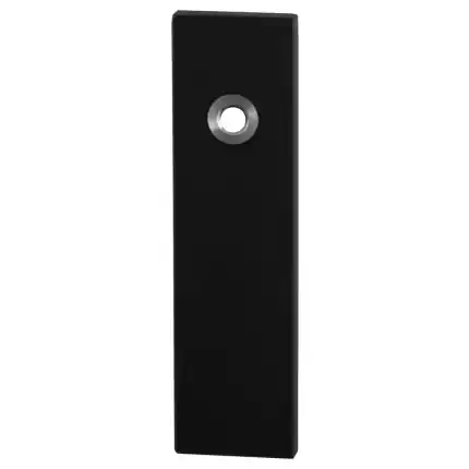 Premium Kortschild blind rechtsdraaiend rechthoekig zwart