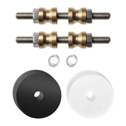 Voordeelprijs t.b.v grepen met dubbelz. bevest. zwarte rozet 35x2mm