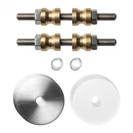 glasdeur bevestigingsset t.b.v grepen RVS rozet 35x2mm Nieuw