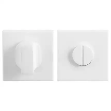 Toiletgarnituur 50x50x8mm stift 8mm wit grote knop Speciale Aanbieding