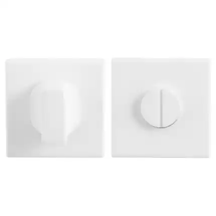 Veilige Betaling Toiletgarnituur 50x50x8mm stift 5mm wit grote knop