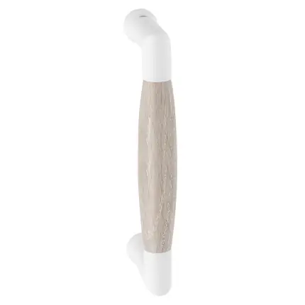 Favoriet Deurgreep ton model Ika 207mm wit met eiken whitewash haaks