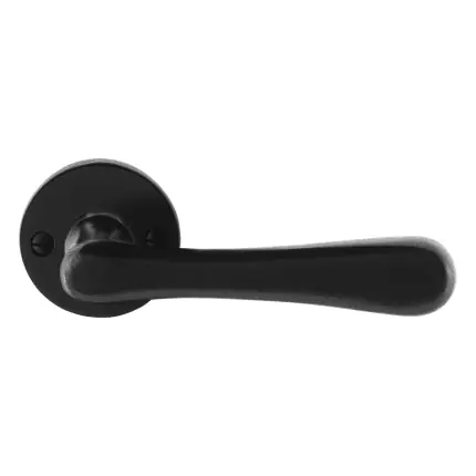 Aanbieding GPF6240.00 smeedijzer zwarte deurkruk Paju op ronde rozet
