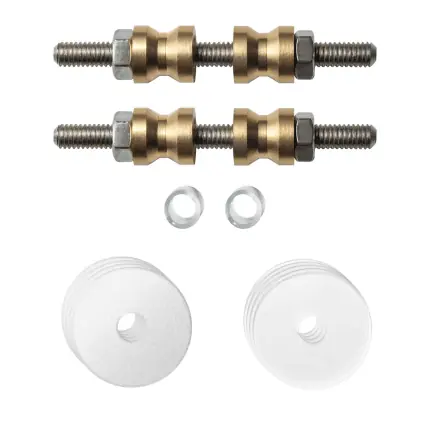Exclusieve Aanbieding glasdeur bevestigingsset t.b.v grepen met witte rozet 27x2mm