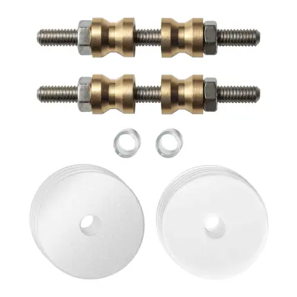 Laatste Kans glasdeur bevestigingsset t.b.v grepen met witte rozet 35x2mm