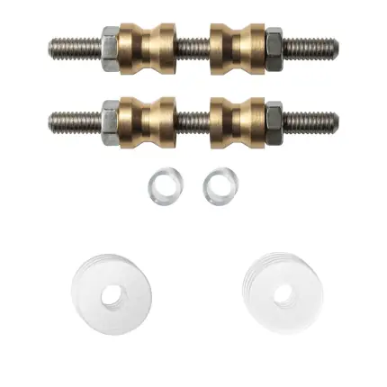 glasdeur bevestigingsset t.b.v grepen met witte rozet 19x2mm Merkproduct