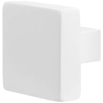 Wit vierkante knop 60x60x16mm vast inclusief metaalschroef M10 Goedkoop