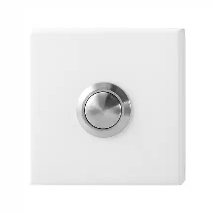 Shop Nu Deur bel vierkant 50x50x8 mm wit
