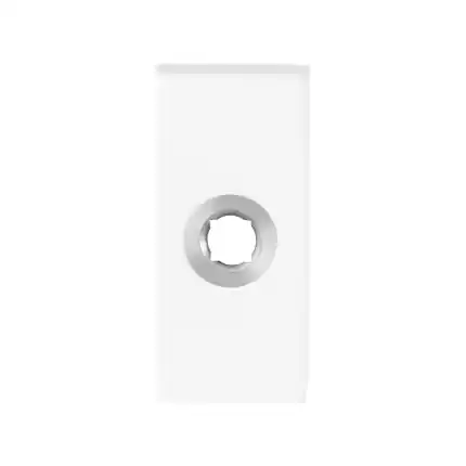 Premium Rozet 70x32x10mm wit linksdraaiend rechthoekig