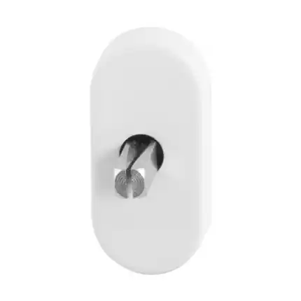 Lage Prijs draaikiepmechanisme ovaal 65x30x12 mm met stift binnenzijde 40 mm Wit